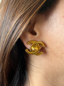 Vintage Chanel CC Logo Earrings