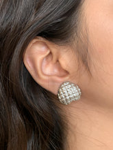Load image into Gallery viewer, Vintage Upside Down Silver Heart Earrings