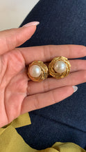 Load image into Gallery viewer, Vintage Pearl Rope Crown Earrings