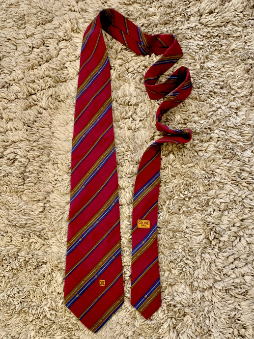 Vintage Celine Striped Tie