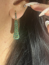 Load image into Gallery viewer, Emerald Danglers