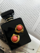 Load image into Gallery viewer, Vintage Pink Stone Serpent Earrings