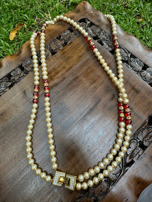 Vintage D’Orlan Layered Pearl Necklace