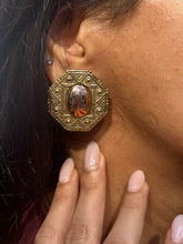 Load image into Gallery viewer, Vintage Rose Gold Geometric Earrings