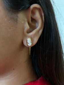 Oval Cameo Earrings