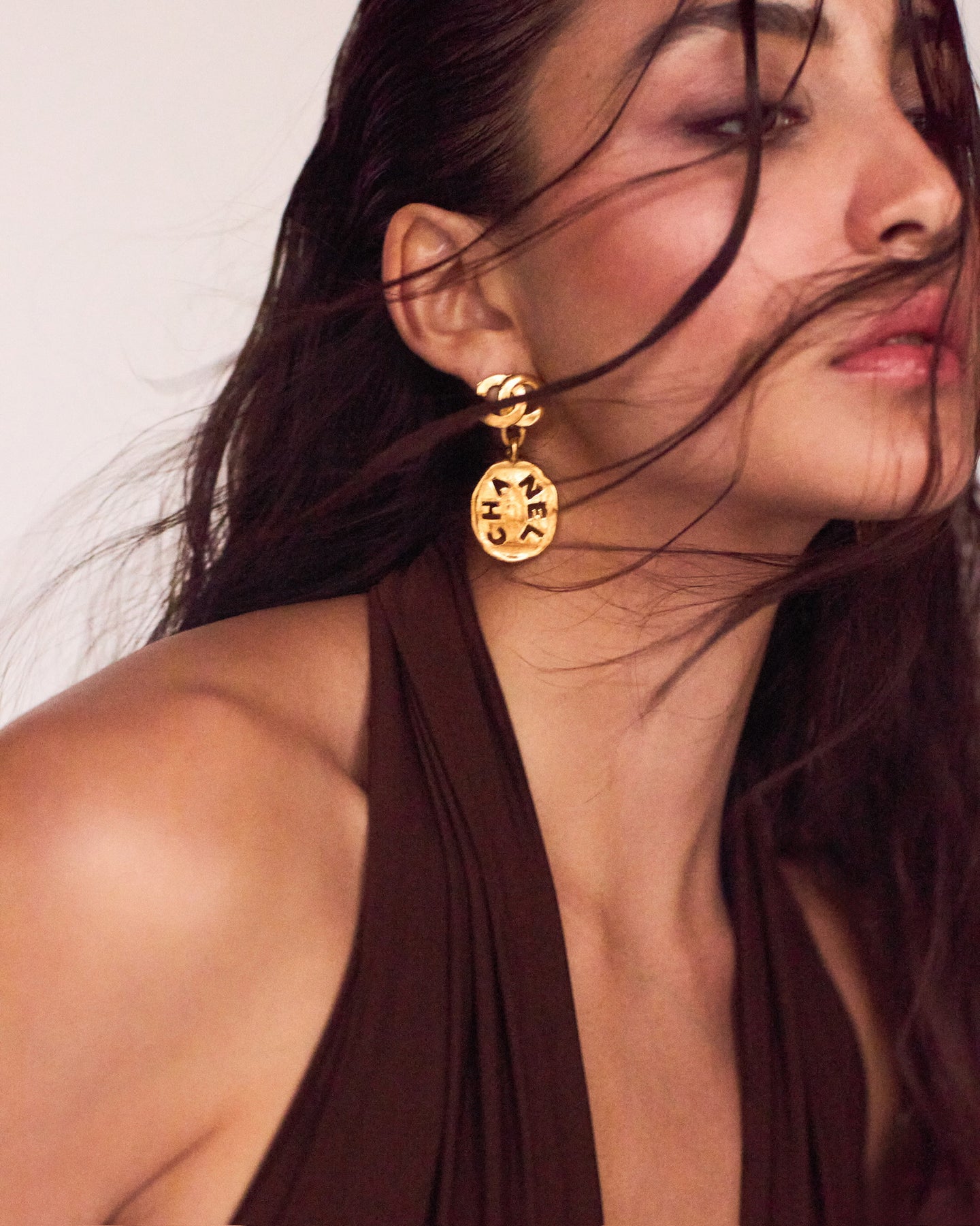 Vintage Chanel ‘Chanel and CC’ Earrings