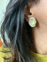 Load image into Gallery viewer, Vintage Oval Galaxy Diamonds Earrings