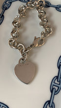 Load image into Gallery viewer, Vintage Tiffany &amp; Co. Chunky Silver Heart Bracelet