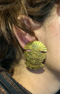 Vintage Enny Monaco Tribal Earrings