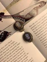 Load image into Gallery viewer, Vintage Silver &amp; Mother of Pearl Cameo Stud Earrings