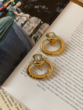 Load image into Gallery viewer, Vintage Diamond Interlocked Hoops