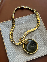 Load image into Gallery viewer, Vintage Marble Medallion Necklace