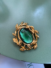 Load image into Gallery viewer, Vintage Lanvin Green Flower Wreath Brooch