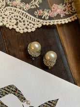 Load image into Gallery viewer, Vintage Silver Pearl Mini Earrings