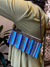 Load image into Gallery viewer, Vintage Blue Sequin Clutch Bag