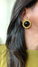 Load image into Gallery viewer, Vintage Black Crown Earrings