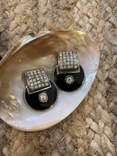Load image into Gallery viewer, Vintage Black Art Deco Style Earrings