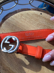 Vintage Gucci Logo Orange Belt