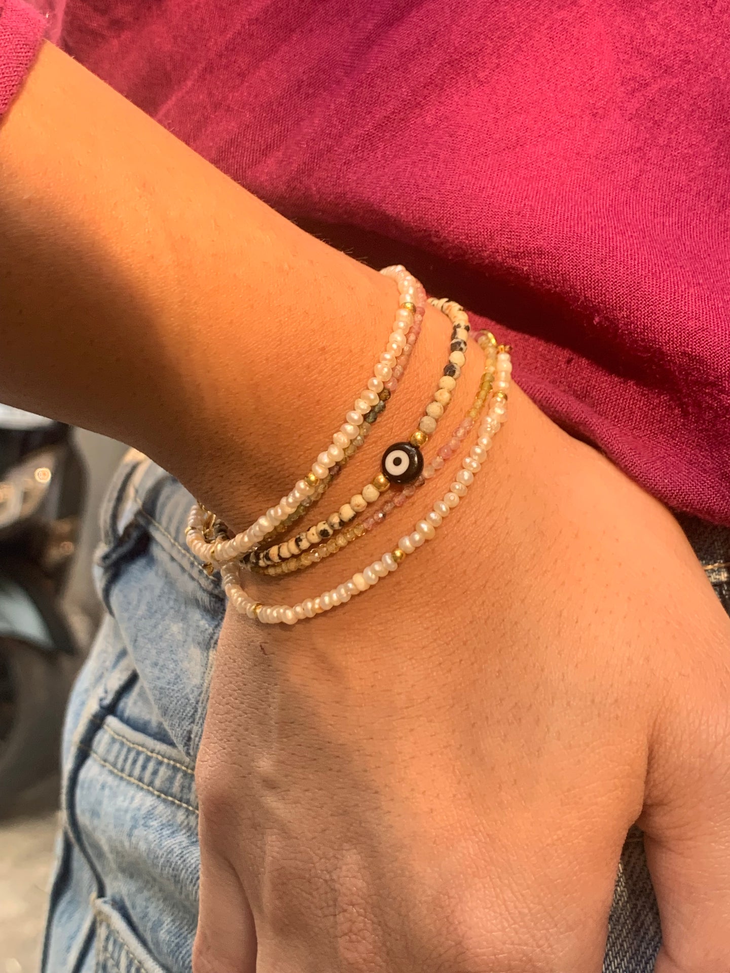 Dalmatian Quartz Bracelet