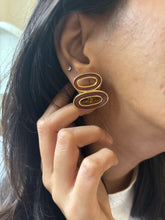 Load image into Gallery viewer, Vintage Orena Brown Enamel Earrings
