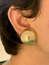 Load image into Gallery viewer, Vintage Oversized Gold Gem Earrings