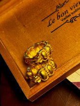 Load image into Gallery viewer, Vintage Karl Lagerfeld Matte Gold Hoop Earrings