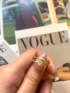 Spiral Heart Pinky Ring