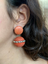 Load image into Gallery viewer, Vintage Red Ball Earrings