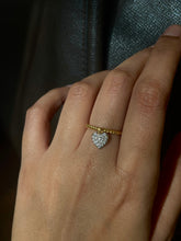 Load image into Gallery viewer, Petite Pavè Diamond Heart Ring