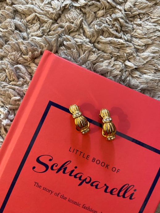 Vintage Braided Diamond Earrings