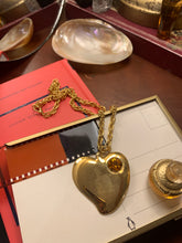 Load image into Gallery viewer, Vintage Orange Stone Heart Long Necklace