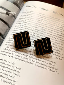 Vintage Abstract Square Earrings