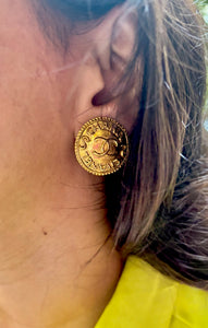 Vintage Chanel CC Coin Studs