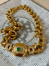 Load image into Gallery viewer, Vintage Christian Dior Chunky Green Curb Necklace