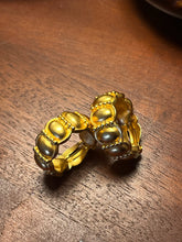 Load image into Gallery viewer, Vintage Karl Lagerfeld Matte Gold Hoop Earrings