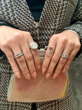 Load image into Gallery viewer, Vintage Belle Maille Silver Mesh Bag