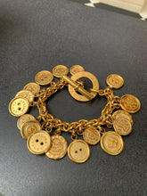 Load image into Gallery viewer, Vintage Celine Buttons Charm Bracelet