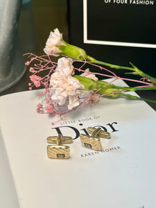 Christian Dior Vintage Textured Cuff Links