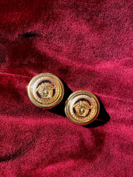 Vintage Versace Medusa Gold Studs