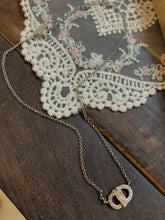 Load image into Gallery viewer, Vintage Salvatore Ferragamo Silver Studded Logo Necklace