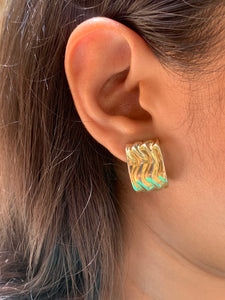 Vintage Wave Hoops