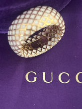 Load image into Gallery viewer, Vintage Gucci Diamantissima  White Enamel Ring