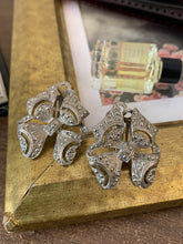 Load image into Gallery viewer, Vintage Silver Bow Earrings