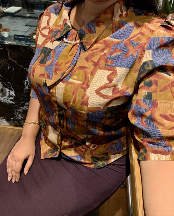 Vintage L.tsan Brown Blouse