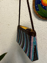 Load image into Gallery viewer, Vintage Blue Sequin Clutch Bag