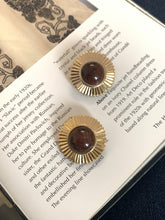 Load image into Gallery viewer, Vintage Brown Arc Sphere Earrings
