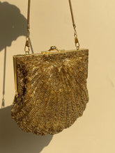 Load image into Gallery viewer, Vintage Gold Shell Bag