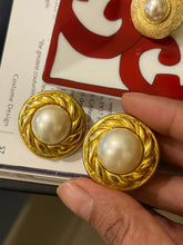 Load image into Gallery viewer, Vintage Pearl Braided Earrings