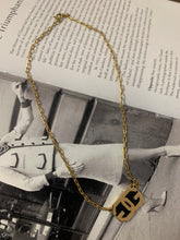 Load image into Gallery viewer, Vintage Givenchy Black Enamel G necklace