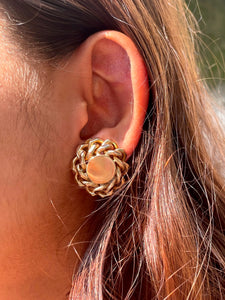 Vintage Linked Gold Earrings